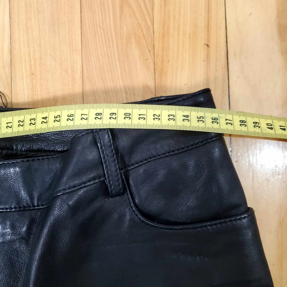 Vintage Tristan 90s Leather Jacket & Pant Set of 2 Black Genuine size 4 - Picture 13 of 16